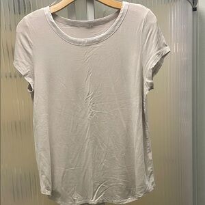 Satin trimmed tan Women's Top